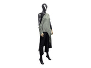 XS - 8XL Urban Zen Bat Sleeve, Shawl Collar Poncho Top Tshirt with Cowl Neck,Asymmetrical Draped,Yoga,Dystopian,Avant Garde Minimalist-BB551