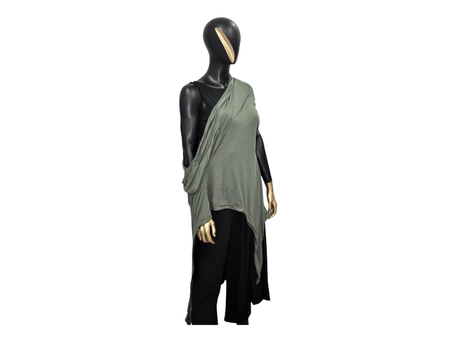 XS - 8XL Urban Zen Bat Sleeve, Shawl Collar Poncho Top Tshirt with Cowl Neck,Asymmetrical Draped,Yoga,Dystopian,Avant Garde Minimalist-BB551