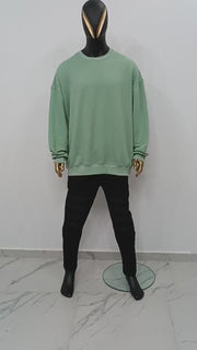 XS-8XL Crew Neck Extra Long Mega Oversize Pullover, Essentials Long Sleeve Sweatshirt Tunic,Goth, Asymmetric Hem Loose Cozy Top- BB172