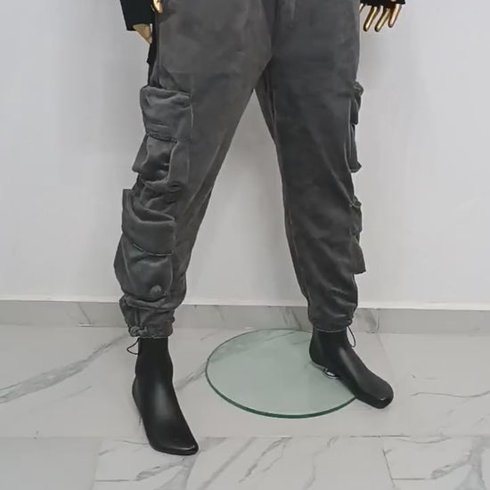 XS-8XL Mens 2077 Winter Soft Velour Comfort Casual Streetwear Loose Trousers Kanye Harem Baggy Pant, Jogger,Elastic Waist,Relax Linen -BB298