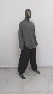 SHINOBI Men's Long-Sleeve Side Slit