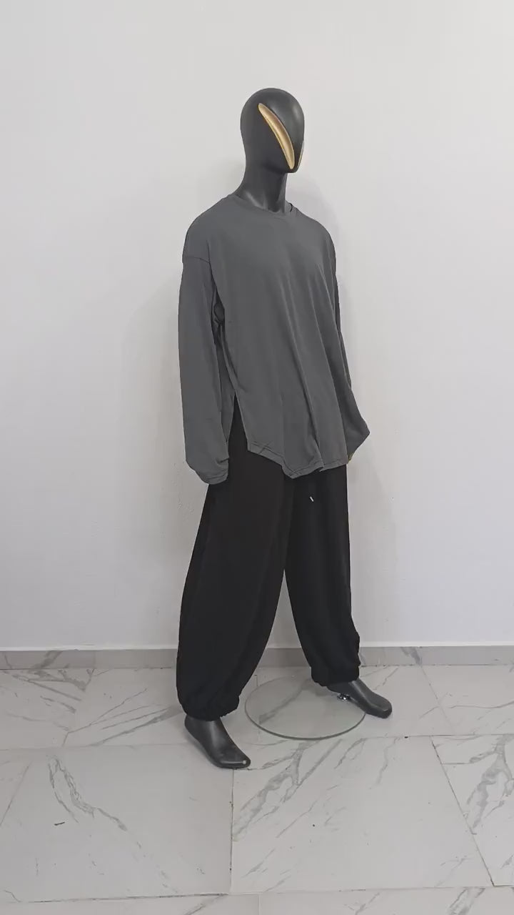 SHINOBI Men's Long-Sleeve Side Slit